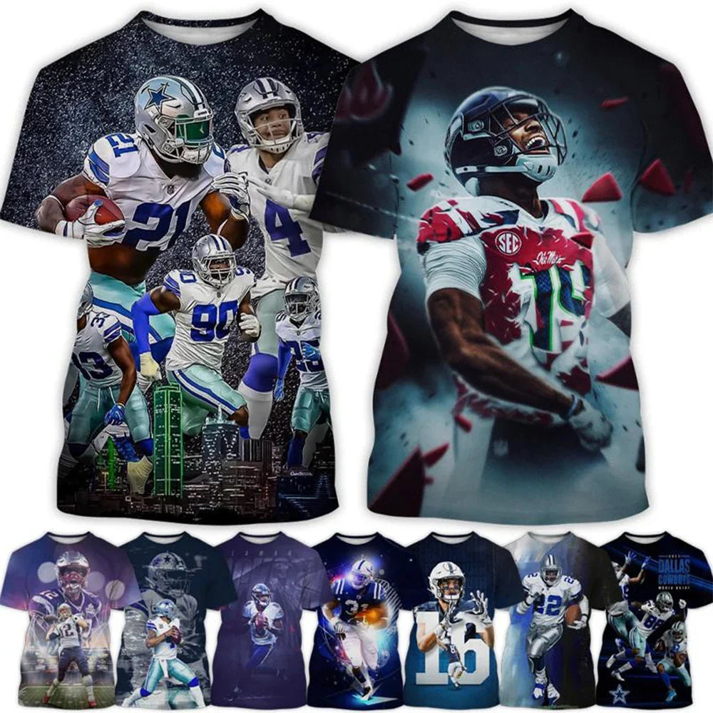 Summer fashion trend 3D printed men's short sleeved T-shirt personalized hip-hop comfortable round neck T-shirt sports top