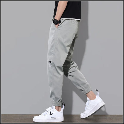 Men's Fashion New Beach Pants Joggers Streetwear Sweatpants Casual Pants Loose Summer Solid Color Long Drawstring Streetwear