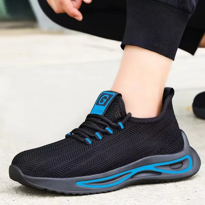 summer safety construction shoes breathable work shoes Indestructible Sneakers Unisex Men Safety Shoes For Work With Steel Toe