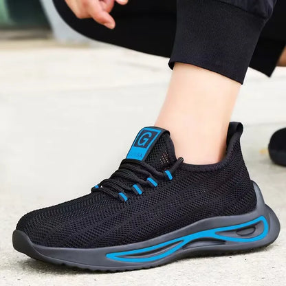 summer safety construction shoes breathable work shoes Indestructible Sneakers Unisex Men Safety Shoes For Work With Steel Toe