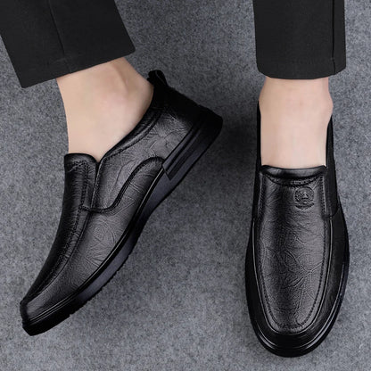 Leather Fashion Business Shoes Men Luxury Brand Mens Comfortable Loafers Handmade Men Casual Shoes New All-match Flats for Men