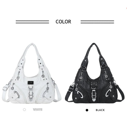 Vintage Bag Large Women's Shoulder Bag Leopard Print Top-Handle Fashion Satchel Dumpling Tote Hobos Handbags