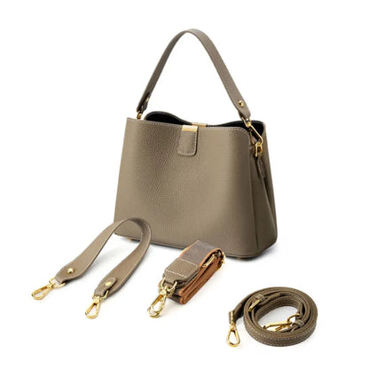 Genuine Leather Women's Bag Luxury Designer Shoulder Bag Large Capacity Cowhide Handbags High Quality Women Crossbody Bags
