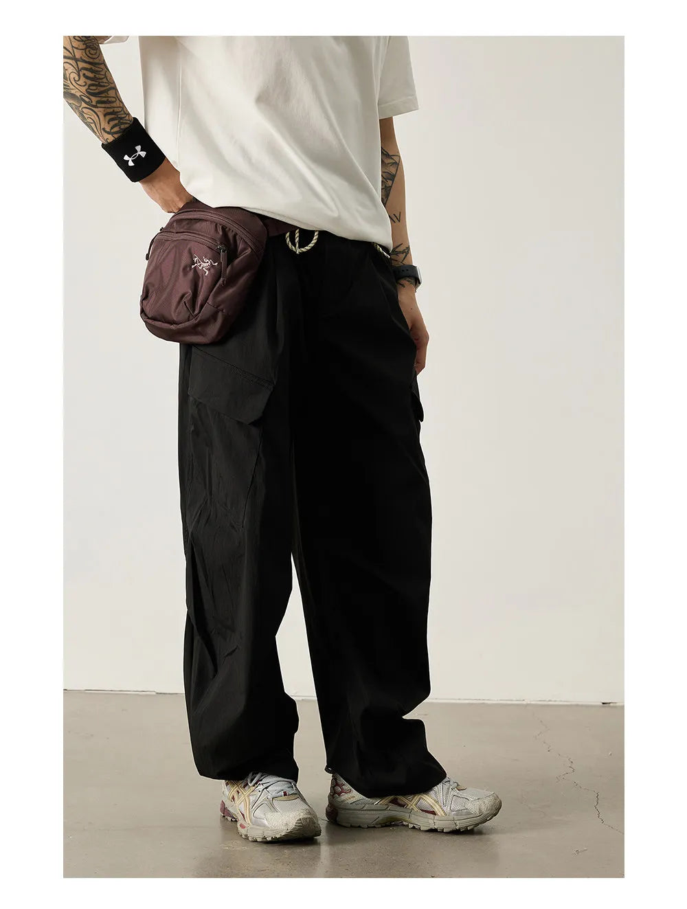 Unisex Outdoor Quick Dry Lightweight Techwear Hiking Cargo Pants Loose Fit Casual Sports Spring Summer Thin Long Pants Trendy