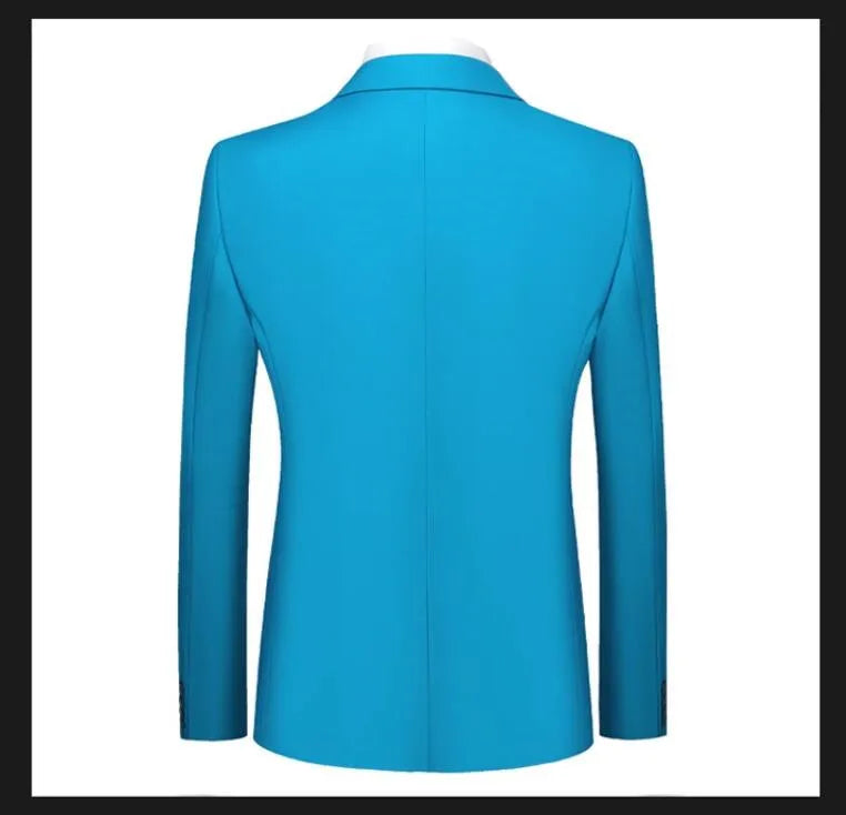 New Male Solid Colour Formal Suit Jacket 21 Colours Available Men Wedding Prom Party Tuxedo Blazer Slim Fit Coats