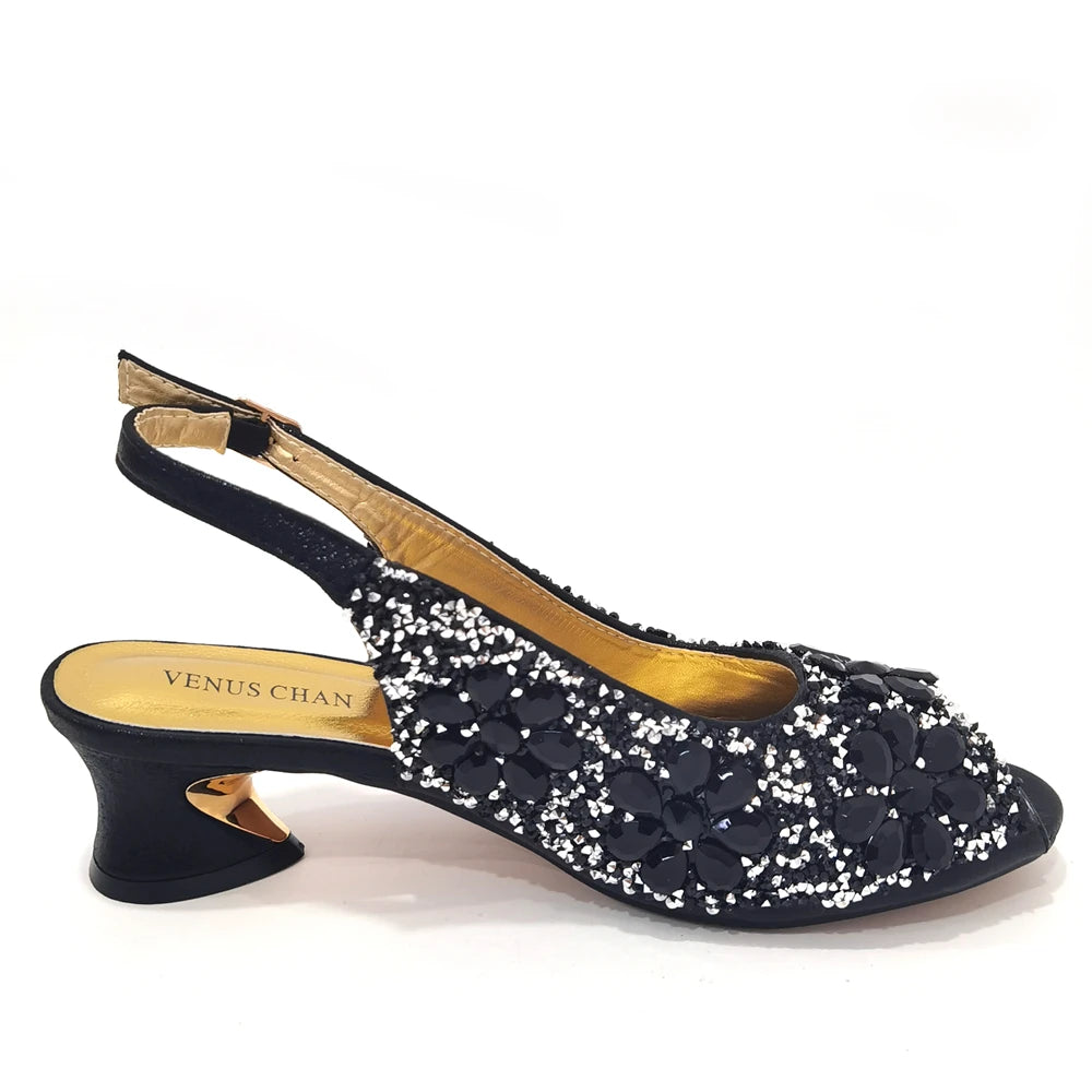 Summer Sandals for Party and Weddings Peep-Toe Bridal Shoes Women 2023 Comfortable Shoes and Bag Set for Lady