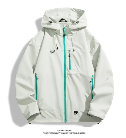 Unisex Waterproof Windbreaker Outdoor Sport Windproof Single-Layer Jacket Men Women Hiking Climbing Trekking Rain Coat