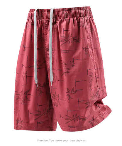 Men's Baggy Shorts Lightweight Cotton Casual Elastic Waist Drawstring Y2K Shorts Loose Fit Travel Beach Running Gym Shorts