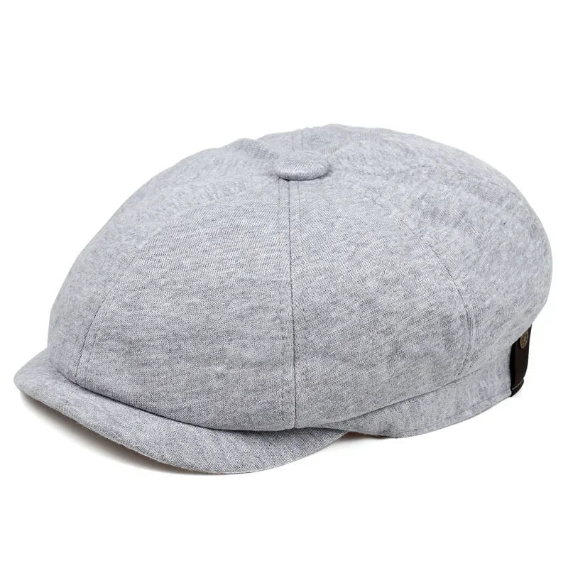 High Quality Winter Retro British Style Newsboy Cap Men Vintage Luxury Unisex New Octagonal Flat Cap Cotton Ascot Caps Beanie
