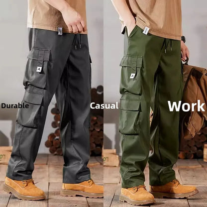 Men's Casual Workwear Pants Large Size 2024 New Style Durable Leisure Set for Construction Work Summer Wear Elastic Cuff