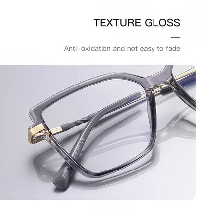 Simple Design Fashionable Large Frame Anti-Blue Light Glasses Women's Reading Glasses Customizable Prescription PFD2208