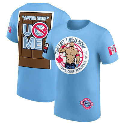 Men's light blue John Sena farewell tour Toronto T-shirt Summer breathable and quick-drying fashion sportswear top