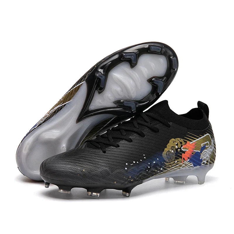 New Men Football Boots Cleats Training Shoes Soccer Shoes Non-Slip Match Ultralight Soccer FG Long Spikes Outdoor Drop Shipping