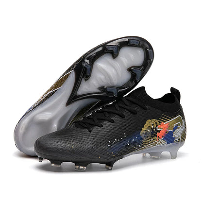 New Men Football Boots Cleats Training Shoes Soccer Shoes Non-Slip Match Ultralight Soccer FG Long Spikes Outdoor Drop Shipping