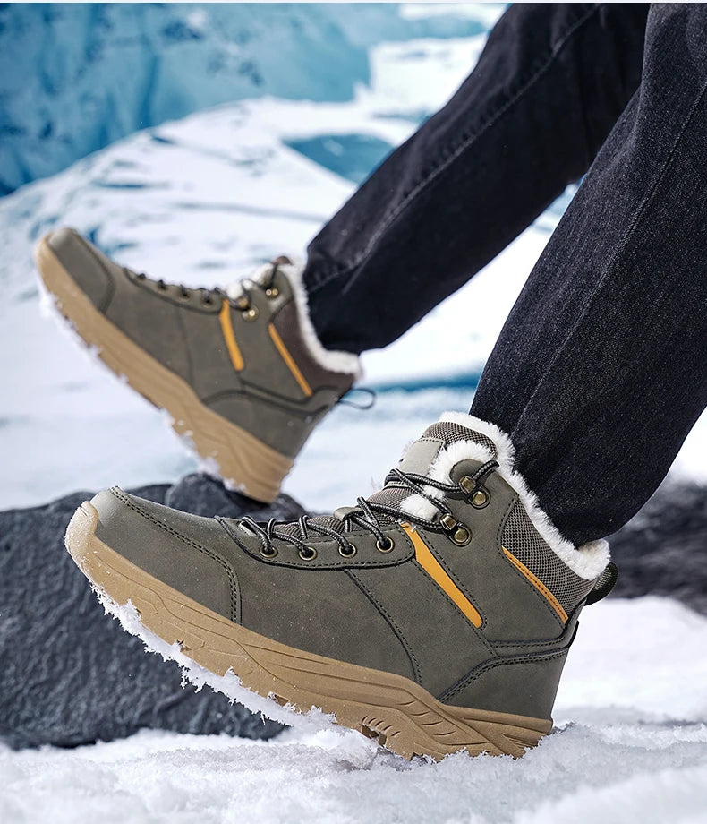 snow boots men winter boots keep warm plush boots hiking boots men casual shoes men mountain snow boots