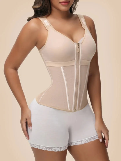 Waist Trainer Corset for Women Tummy Control Sport Workout Body Shaper Vest Steel Boned Overbust Bustier Top
