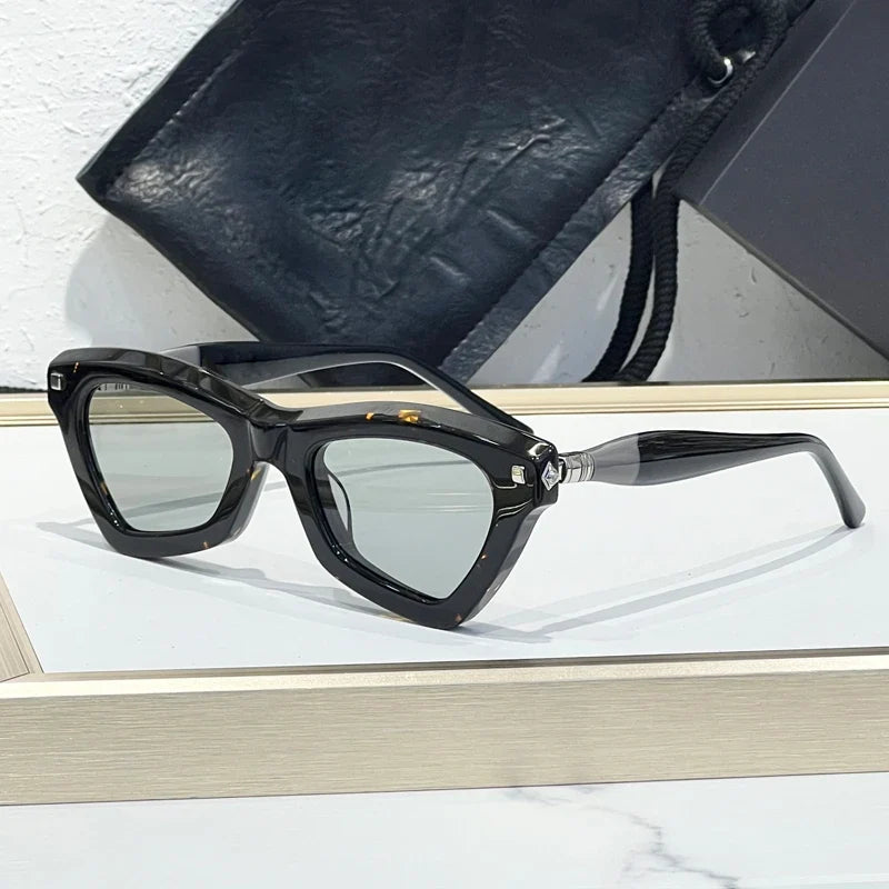 Cat Eye MaskeJ7 Handmade Classical Sunglasses Thick Acetate Irregular Germany Brand Design Luxury Fashion Trendy UV400 Men Women