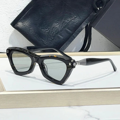 Cat Eye MaskeJ7 Handmade Classical Sunglasses Thick Acetate Irregular Germany Brand Design Luxury Fashion Trendy UV400 Men Women