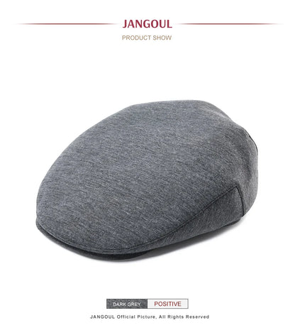 Flat Cap 100% Cotton Men Ivy Newsboy Hats Beret Spring Winter Solid Pattern Classic Casual Daily Caps JGMZ643