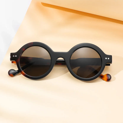 UV400 Protection Retro Glasses Asymmetric Square Acetate Frame for Men Women Polarized Lens Daily Trendy Lightweight