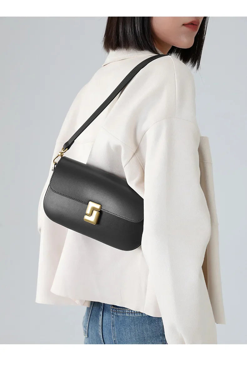 Genuine leather woman bag small square shoulder bag Handbags ladies crossbody bags luxury designer minimalism bag tofu bag