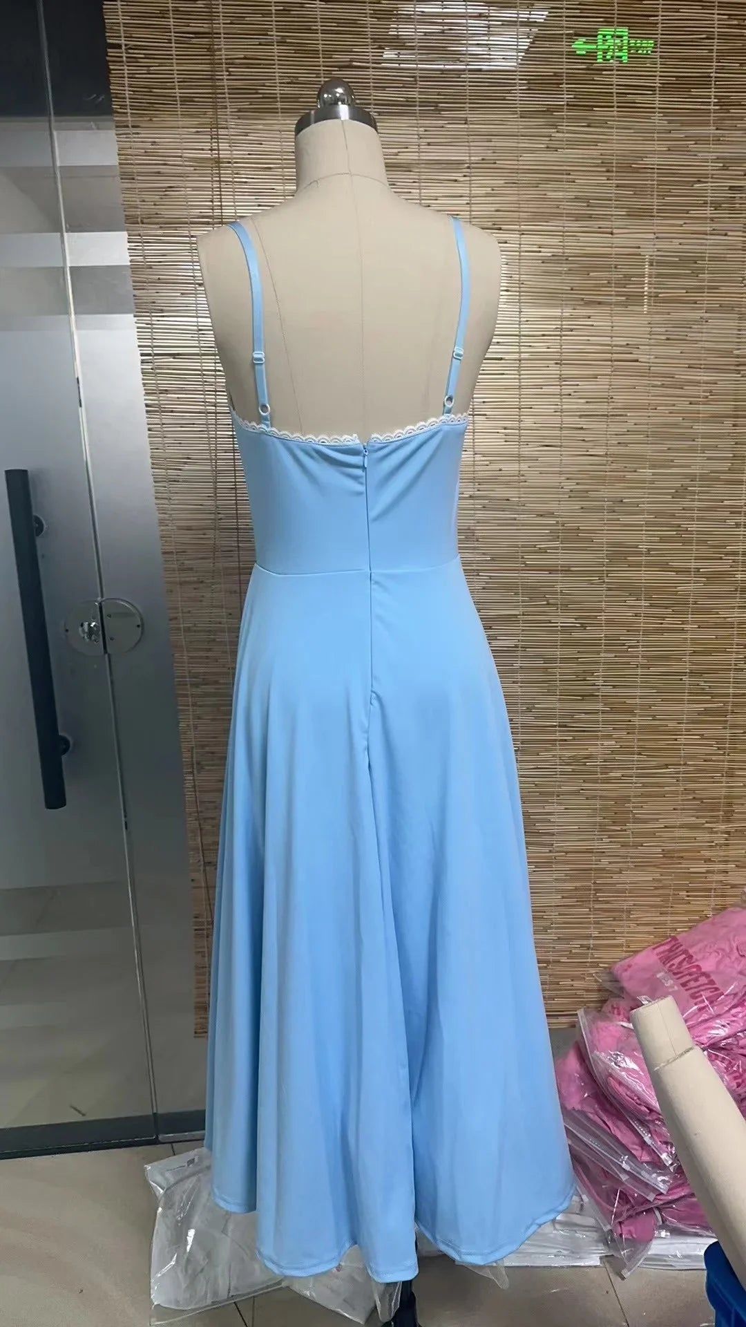 Double Layer European And American Women's New Best-Selling New Type SlingVCollar Sleeveless Dress Pettiskirt Long Skirt