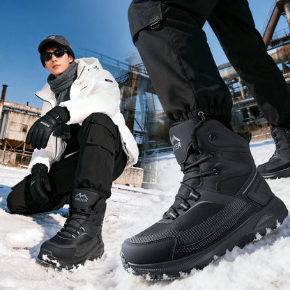Men's Winter Boots 2025 New Waterproof Anti Slip Snow Boots For Men Thickened Fleece Outdoor Winter Sport Shoes Man For -40℃