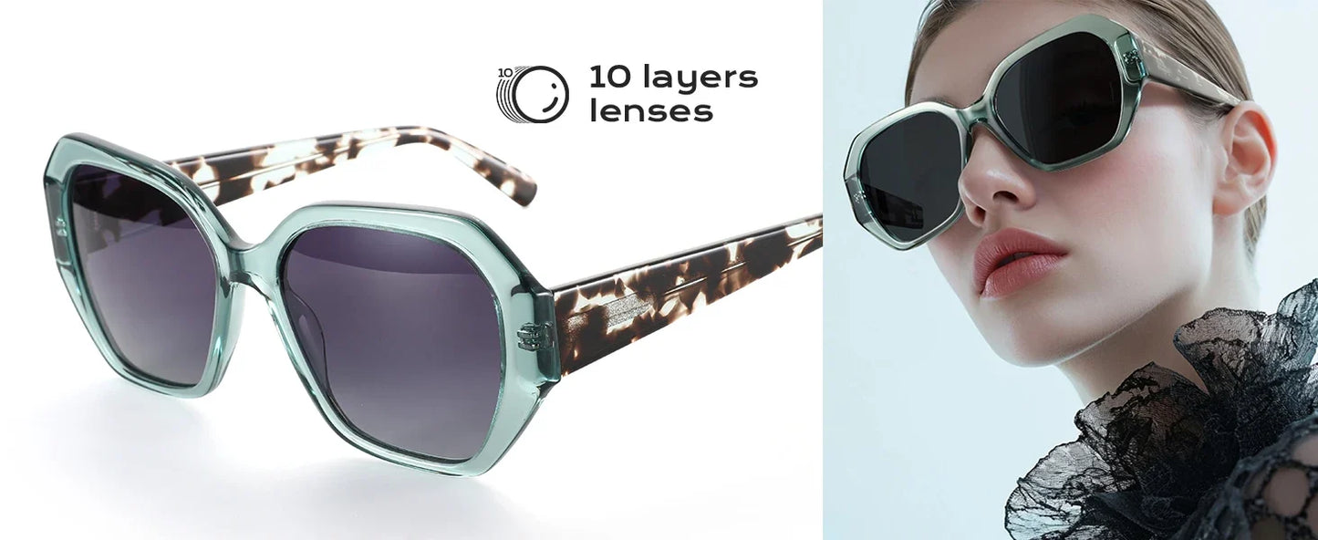 Butterfly Acetate Polarized Sunglasses 2026 New Women Thick Frame UV400 Protection Sun Glasses for Ladies Shopping Gift