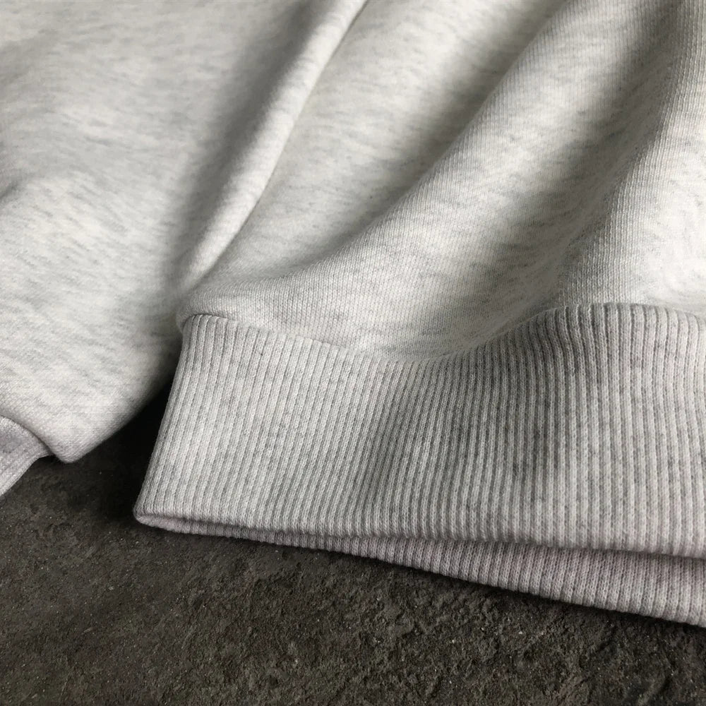 Fashion 1:1 KANYE WEST Streetwear Sweatshirt DONDA Printed Velvet Casual Loose Oversized Tops Hoodies Men