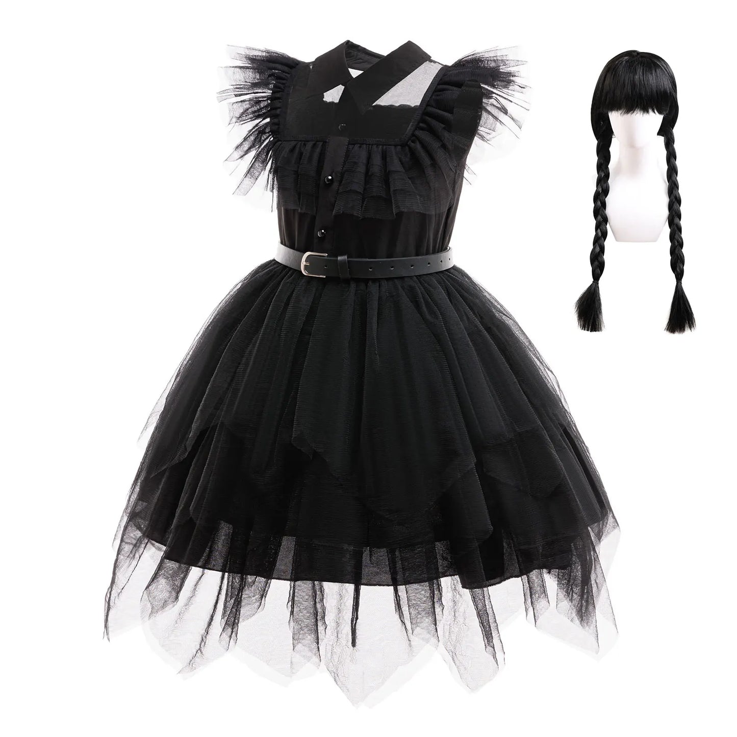 Family Costume with Belt Halloween Role Play Gothic Cosplay Apparel The Day Begin with W Birthday Party Ball Gown Dresses