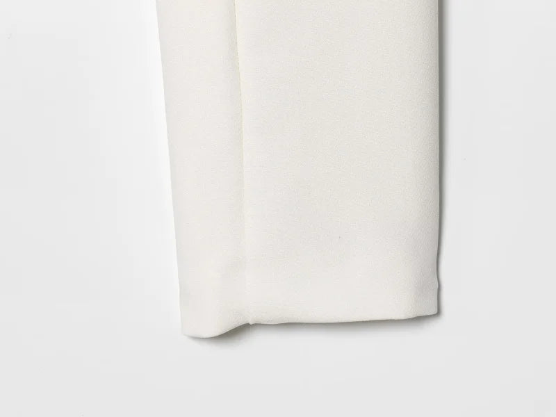 2025 autumn winter new professional women's simple fashion white short commuting zhongshan collar suit jacket