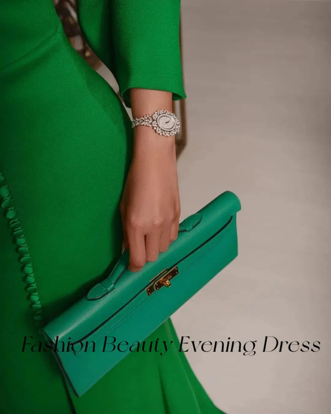 Fashion Beauty Elegant Mermaid Evening Dress Long Sleeves High Slit Button Party Gowns Formal Occassion Dress 2024 Saudi Arabia