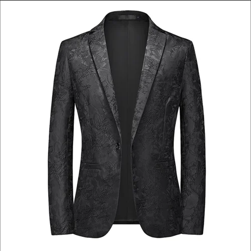 2026 New Men Business Social Suit Jacket Summer Male Single Breasted Thin Dress Male Jacquard Blazers Coats