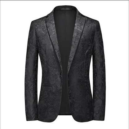 2026 New Men Business Social Suit Jacket Summer Male Single Breasted Thin Dress Male Jacquard Blazers Coats