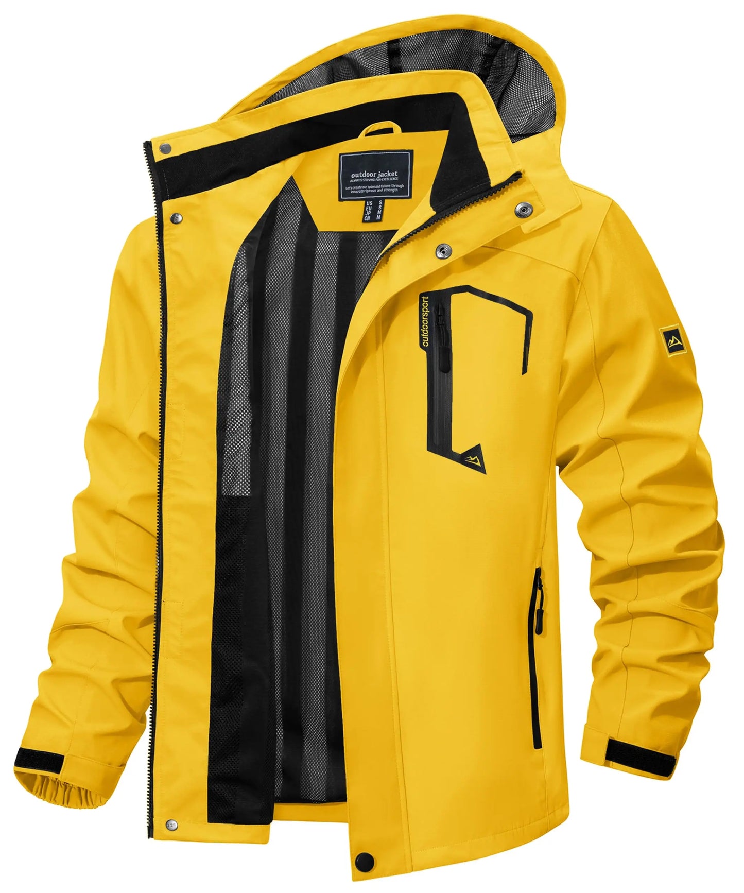 Spring Autumn Lightweight Jackets Mens Mesh Lined Waterproof Rain Jacket Outdoor Fishing Hiking Jacket Male Windbreaker