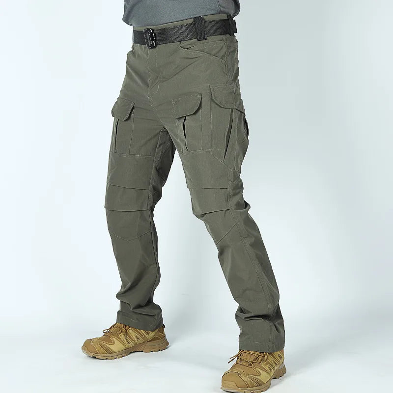 Summer Multi-pocket Work Tactical Pants Men Outdoor Waterproof Sports Hiking Climbing Pants Combat Military Cargo Trousers