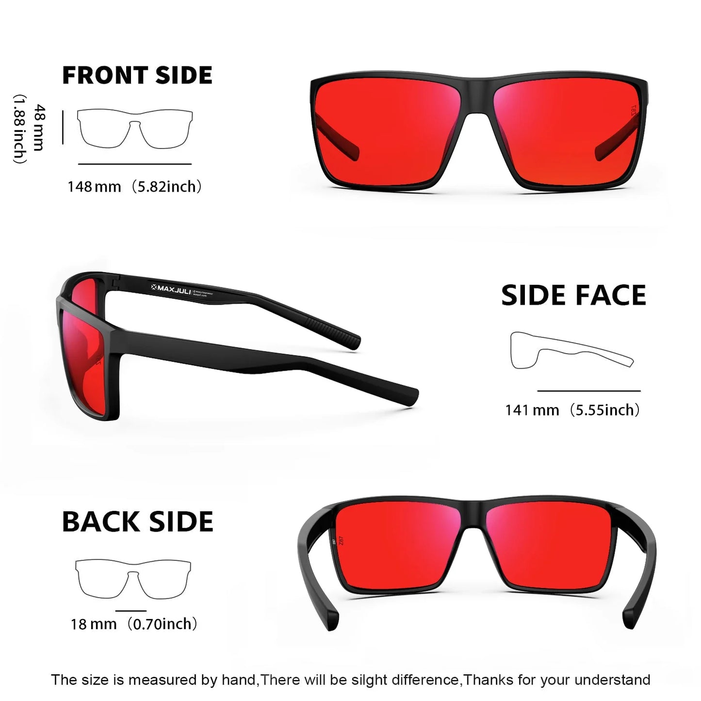 XL Z87 Safety Sport Sunglasses Men Big Wide Heads Large TR90 Ultralight UV400 Oversized Shades Outdoor 8108
