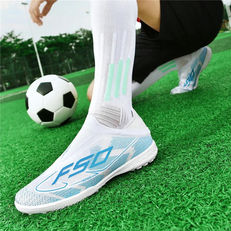 New Men Football Boots Outdoor High-top Soccer Shoes Cleats Hot-selling Grass Match Indoor Sneakers Non-Slip High-quality