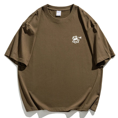Summer Korean Oversize T-Shirt For Men Streetwear Harajuku High Quality Short Sleeve Loose Casual Tops Hip Hop Trendy Tee Male