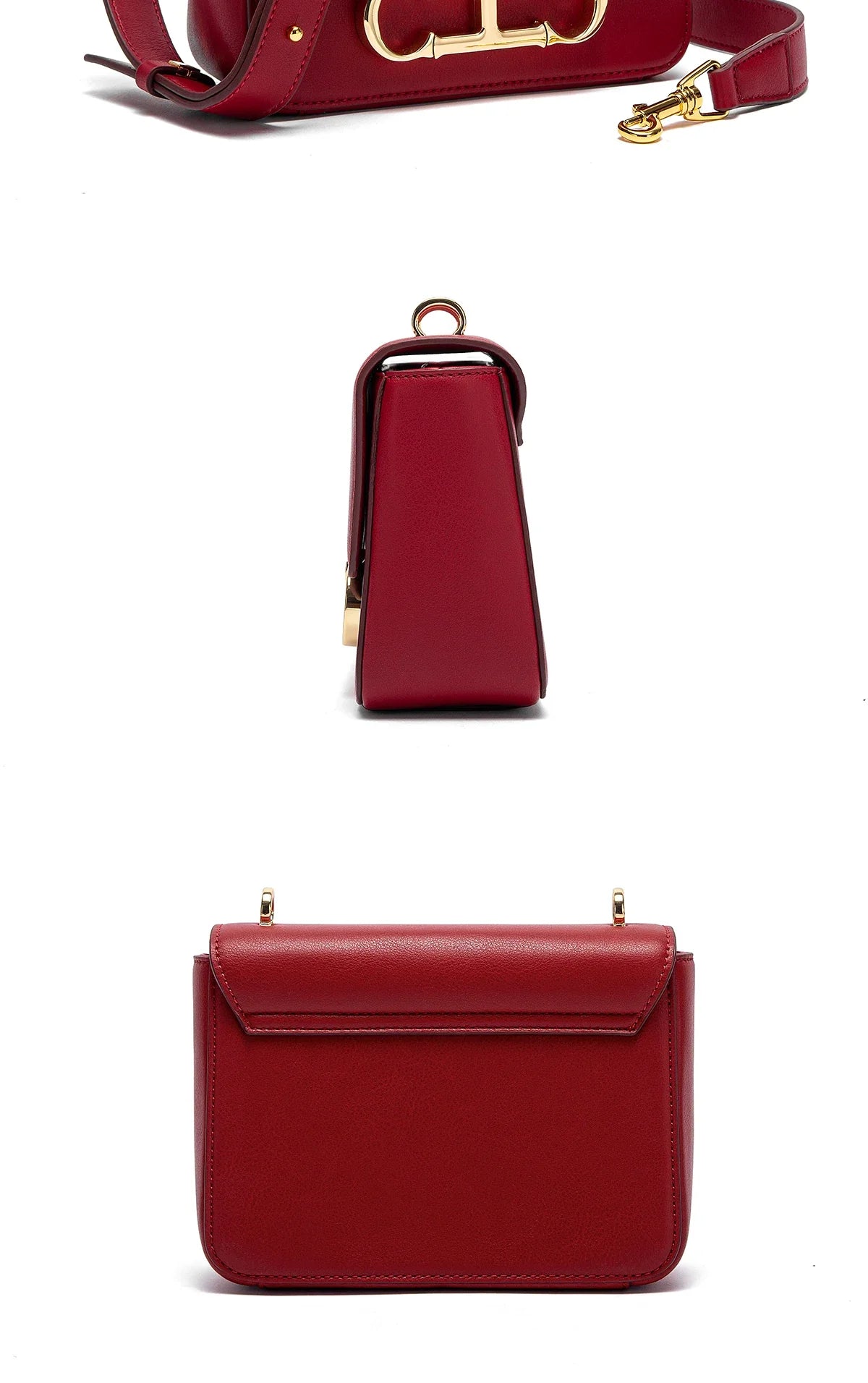 Magnetic Flip Cover 2025 New Synthetic Leather Red Business Women's Bag Women's Crossbody Bag