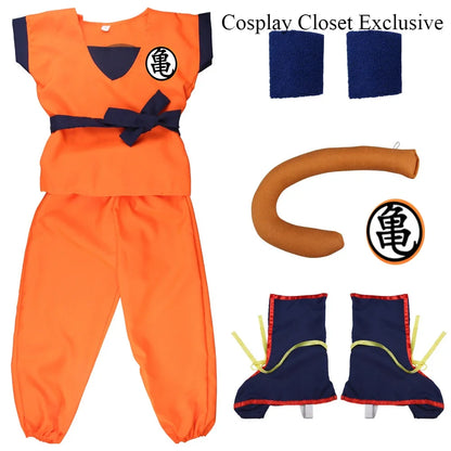 Anime Cosplay Hero Wu kong Uniform Gui Wu For Girls Boys Wigs Full Set Shoe Anime Son Goku Cosplay Costume Carnival Halloween