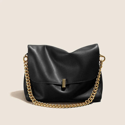 Genuine Leather Large Chain Shoulder For Women 2026 Luxury Designer Office Messenger Bags Satchel Cow Ladies Handbags