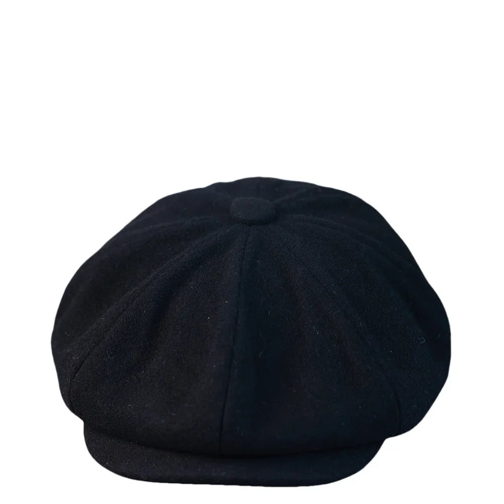 New Wool Newsboy Cap Black Khaki Men Women British Gatsby Retro Hat Driver Flat Cap for Male Vintage Beret for Men 009