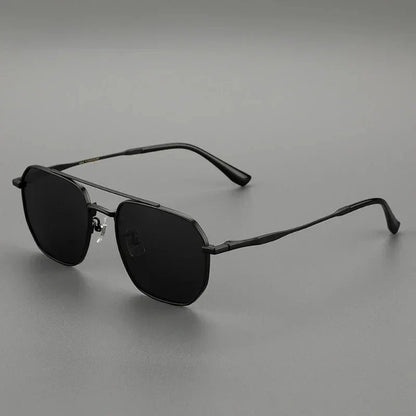Top Quality Pure Titanium Pilot Polarized Sunglasses Men Outdoor Driving Night Vision Shades Anti-Glare Fishing UV400