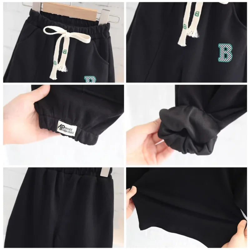 New Autumn Baby Clothes Set Children Boys Long Sleeved Suit Jacket T-Shirt Pants 3Pcs/Set Toddler Letter Costume Kids Tracksuits