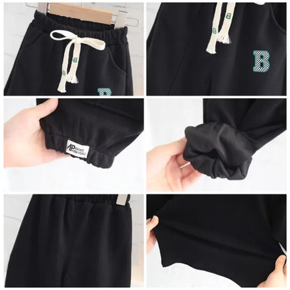 New Autumn Baby Clothes Set Children Boys Long Sleeved Suit Jacket T-Shirt Pants 3Pcs/Set Toddler Letter Costume Kids Tracksuits