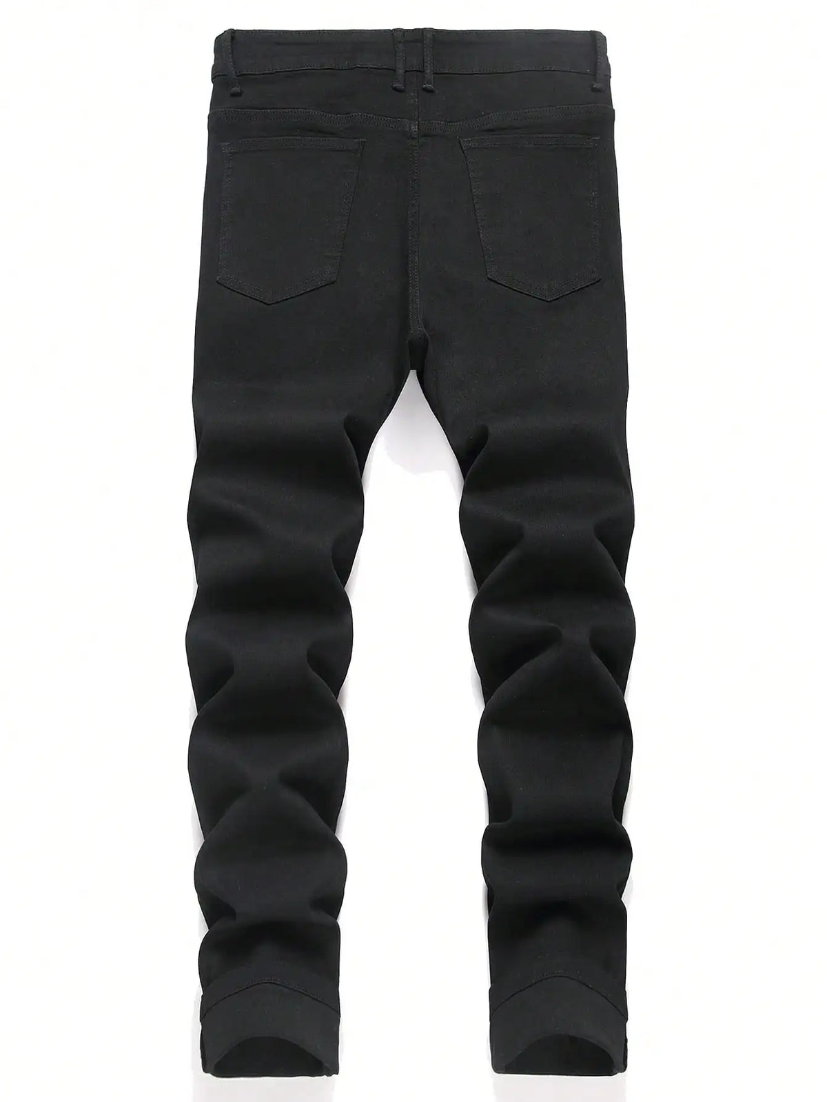 Men's Trendy Rhinestone - Embellished Black Stretch Skinny Jeans, Four - Season Style