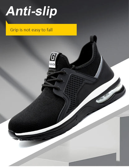 Steel Toe Safety Shoes Men Puncture Resistant Men's Work Shoes Lightweight Men Shoes Safety Bootss Men's Sports Shoes