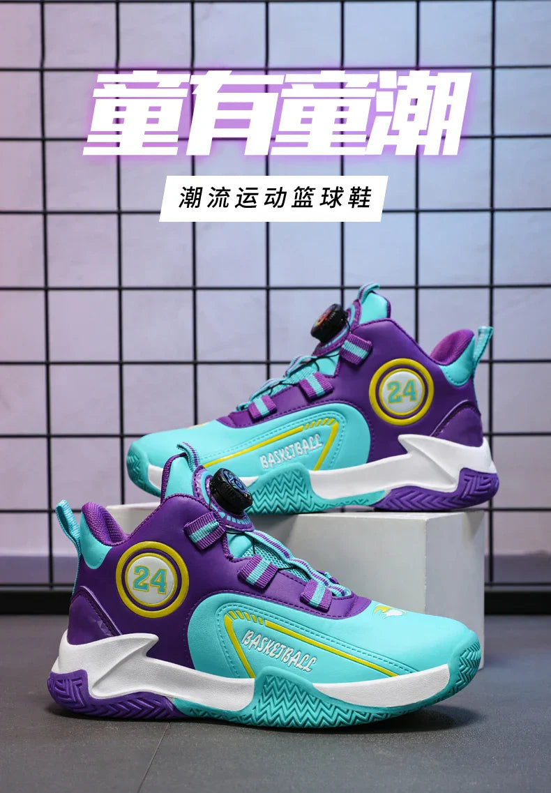 High Quality Children's Basketball Shoes Comfortable Kids Shoes Colorful Sneakers For Boy