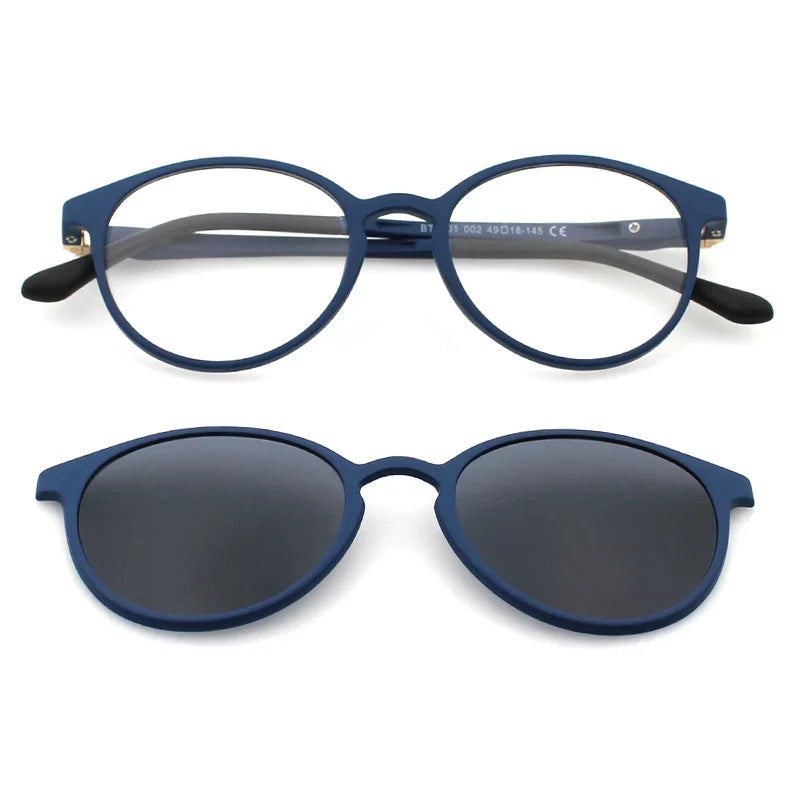 Magnetic Clip On Sunglasses Polarized Sunglasses Myopia Glasses Frame 2 in 1 Fashion Optical Shade Prescription Eyewear